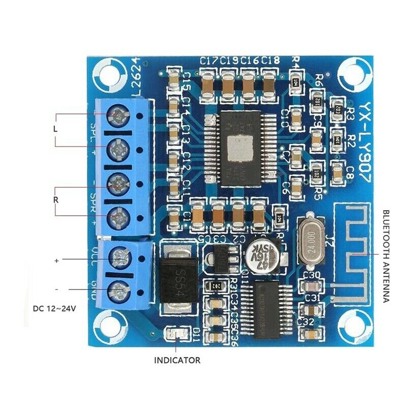 TPA3166D2 Bluetooth Audio Power Amplifier Board Module 50Wx2 Dual Channel SterO8