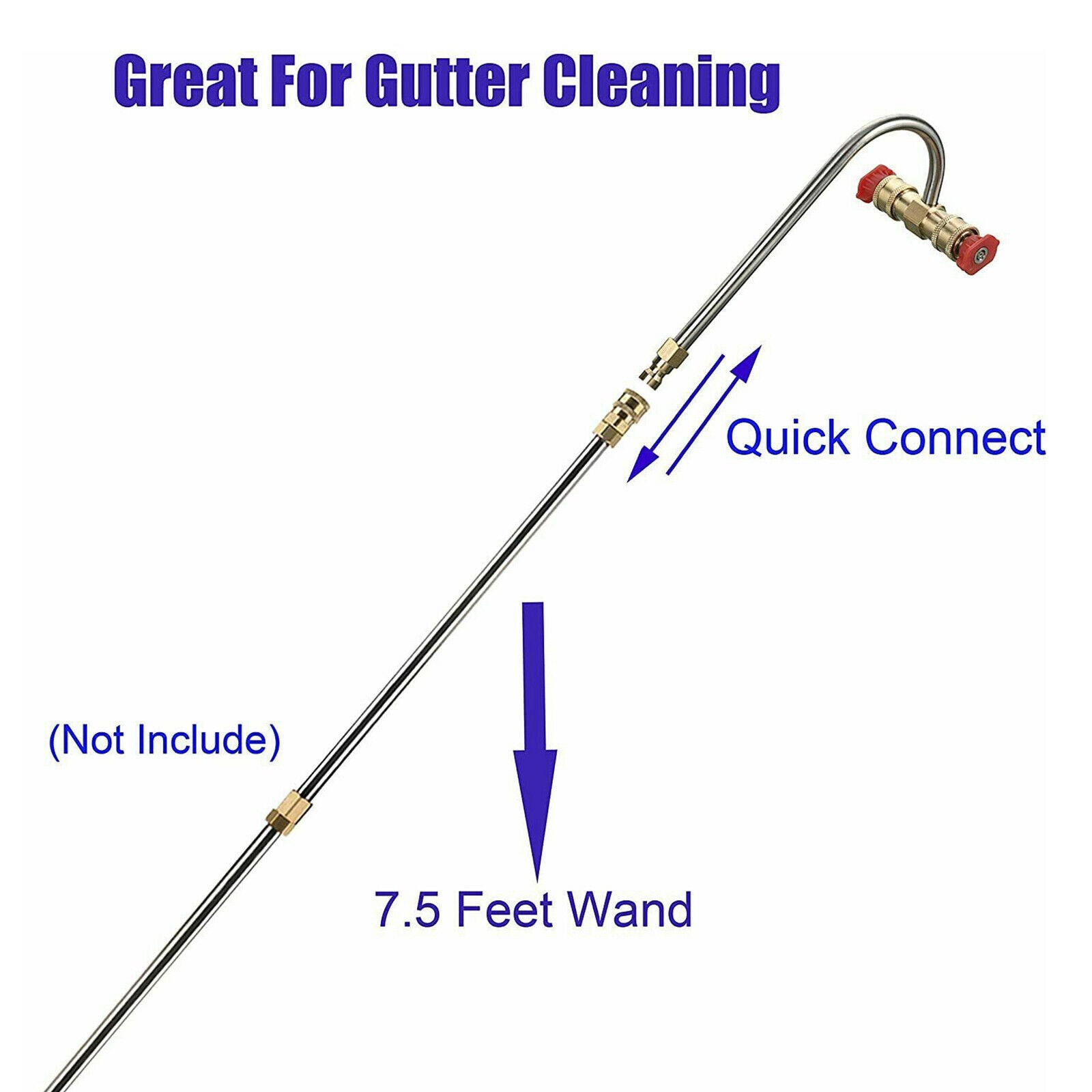 Tool Pressure Washer Gutter Cleaning Attachment for Car Patio 4000 PSI