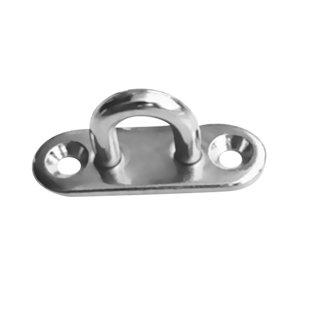 6mm 316 Stainless Steel Oblong Pad Eye Boat Shade Sails Mounting Fixing Kit
