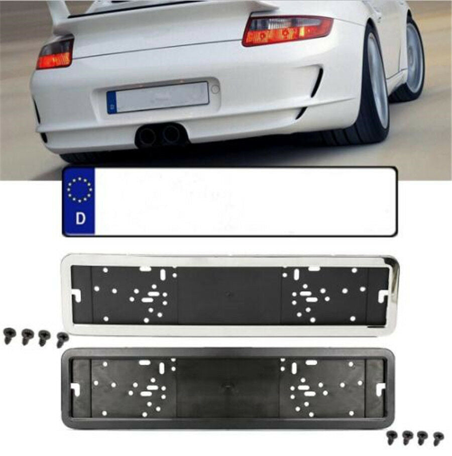 Universal Stainless Steel Number Car Racing License Plate Frame Holder Bracket