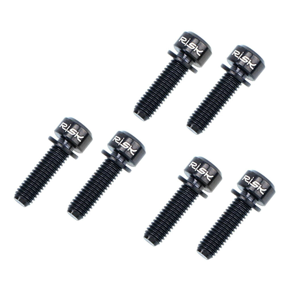 Pack of 12 Titanium Alloy Bike Handlebar Stem Screws Bike Stem Bolts M5x18mm