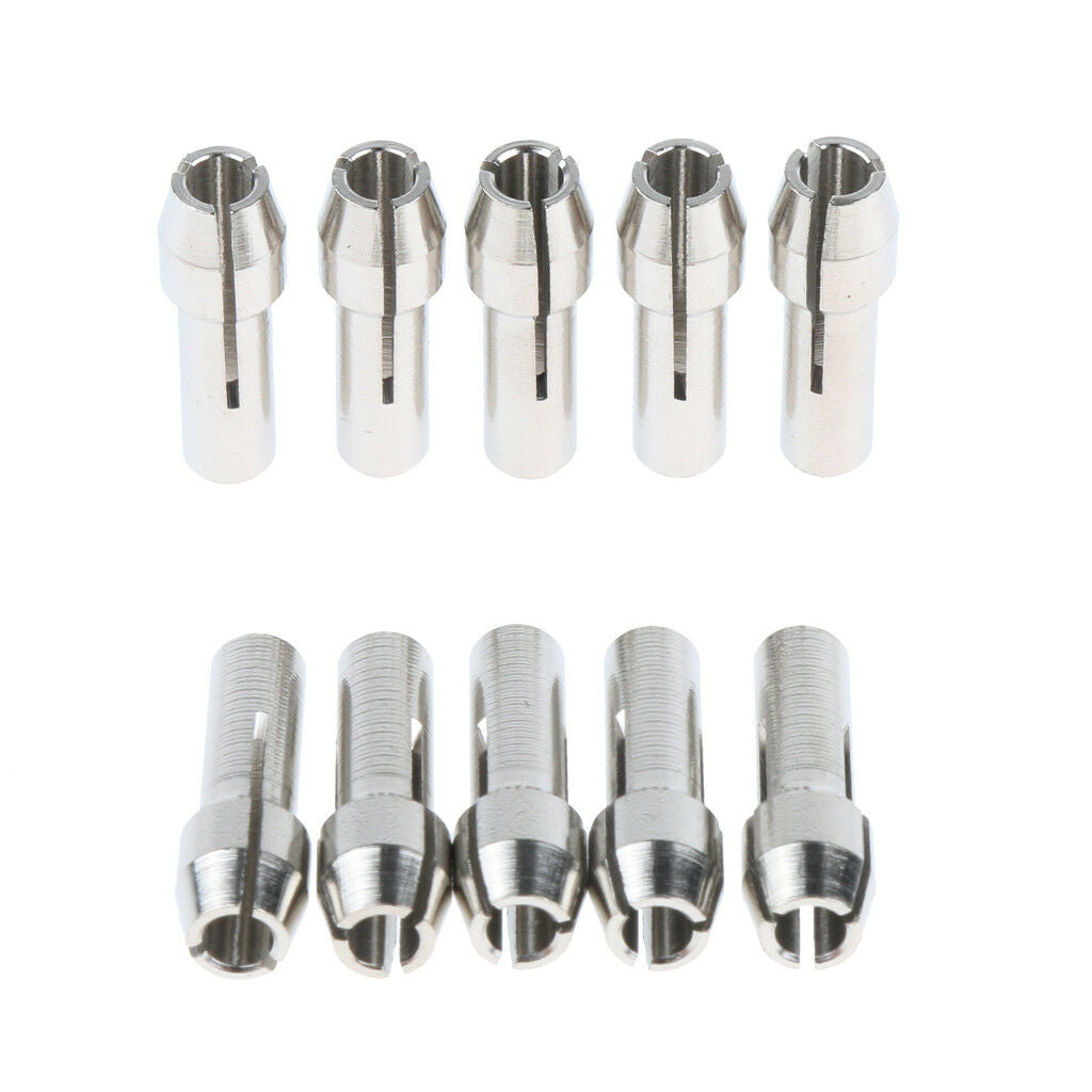 10 Pieces Mini Drill Bit Collet Chuck 2.35mm, Rotary Tool, Stainless Steel