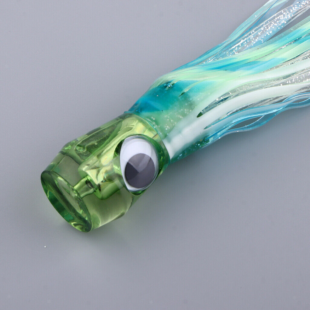 5pcs Soft Squid Octopus Skirt Bait Marlin Tuna Trolling Lure Big Game Fishing
