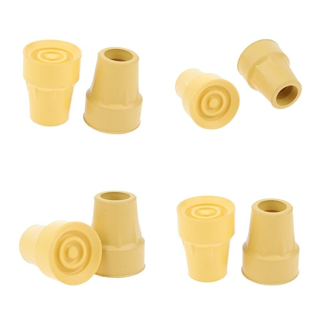 8 Pieces Anti-skid Crutch Ferrules Rubber Ends Cane Walking Stick Tips 22mm