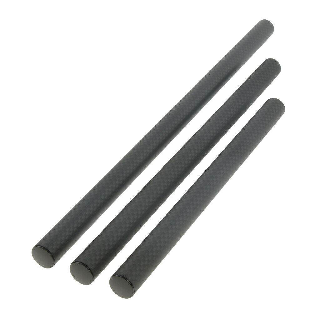 1Pair 15mm Carbon Fiber Rod for 15mm Rod Support System (non-Thread) 200mm