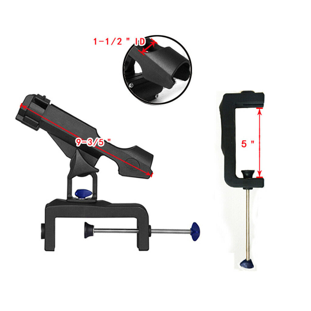 Fishing Rod Holder for Kayak Boat with Large Clamp Opening 4.75 inch, Pole Rods