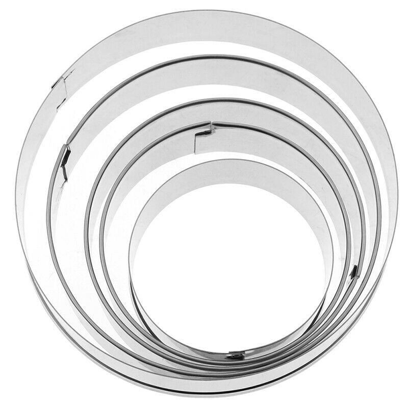 5 Set Round Circle Stainless Steel Cookie Cutter Biscuit DIY Baking Pastr.l8