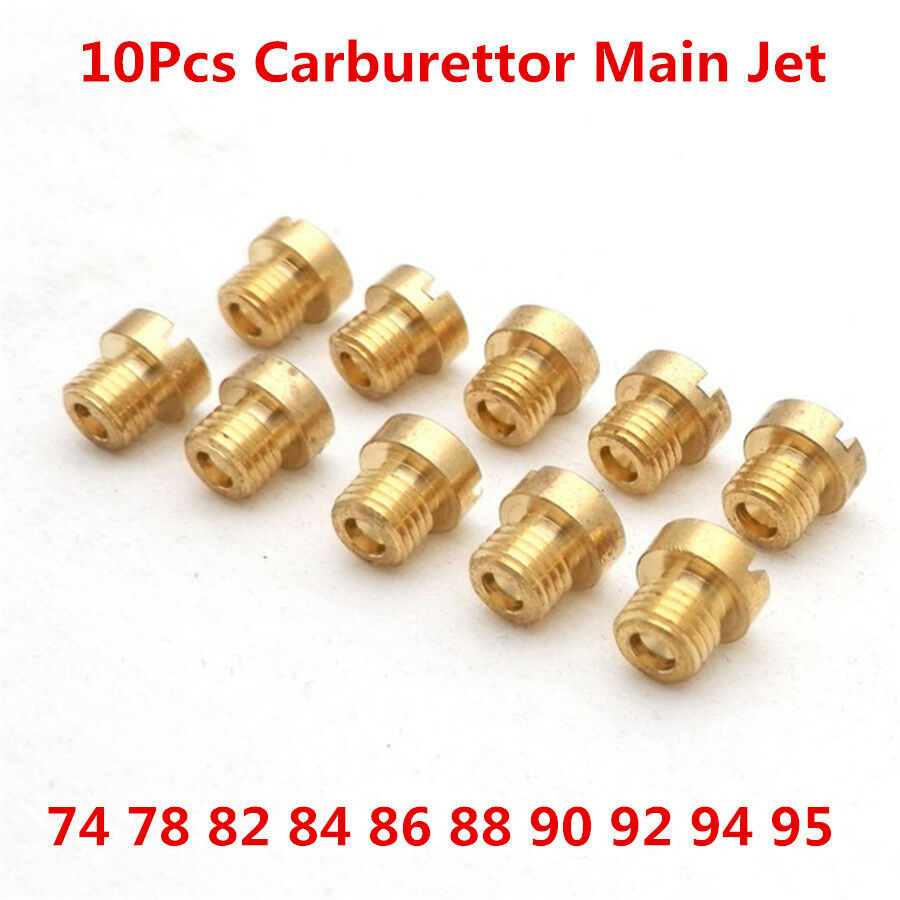 10Pcs M6 Thread 6mm motorcycle Main Jet Kit for Carb Carburetor 10 Size