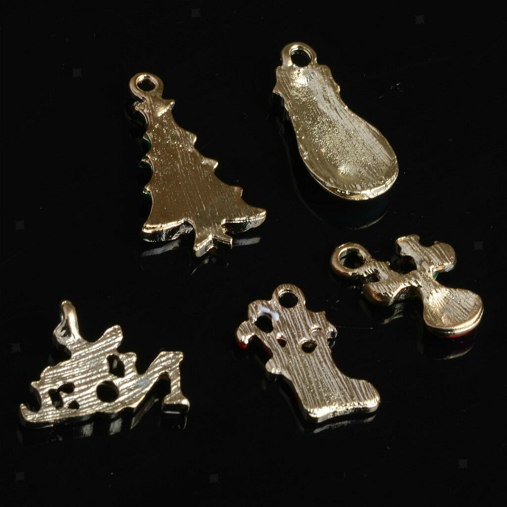 20x Christmas Charms Dangle Beads Pendant for Bracelet Jewelry Making Crafts