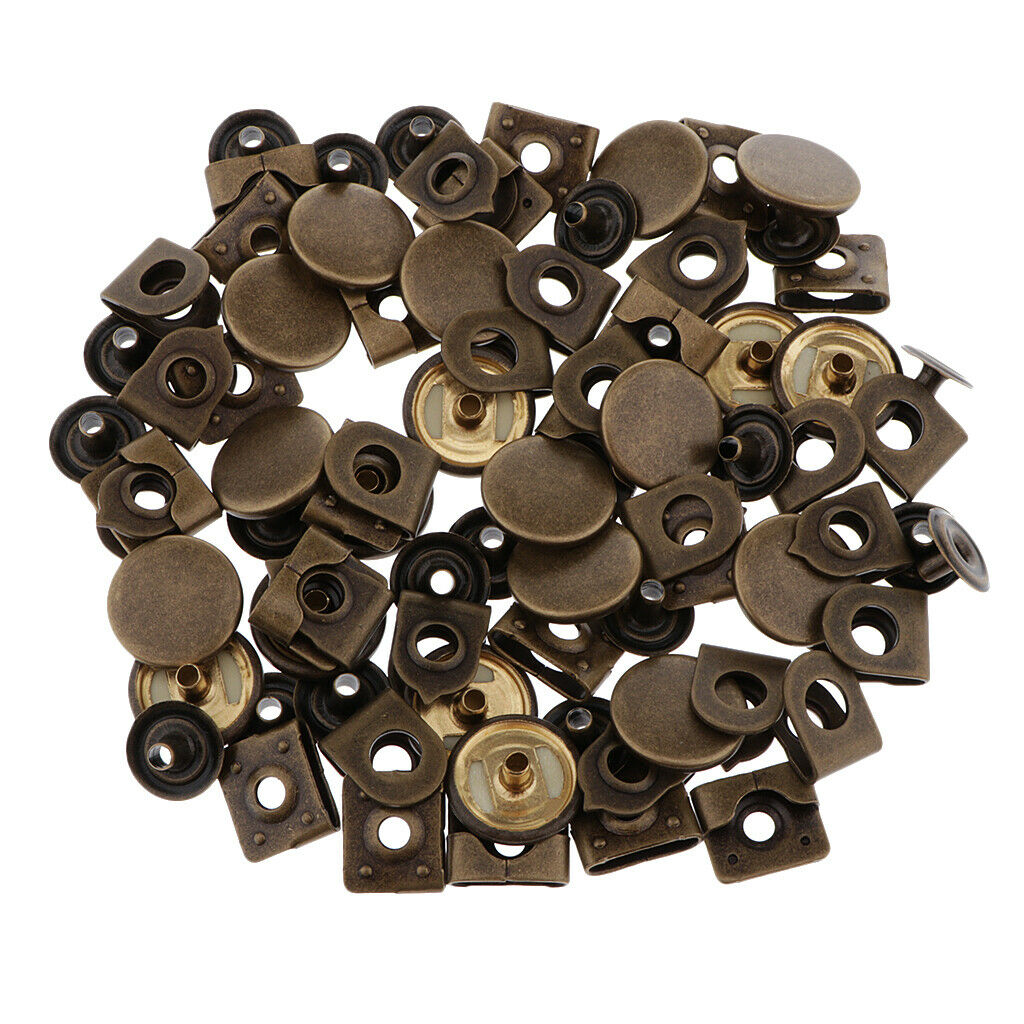 20 Sets Sewing Hooks Eye Closures Buckles for Trousers Skirt Repair - Bronze