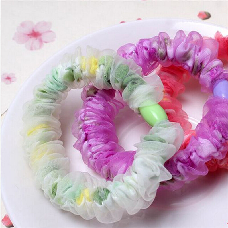 10x Girl Elastic Hair Ties Band Rope Ponytail Holder Hair Accessory Ho.l8