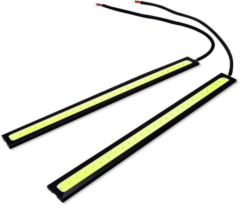 10PCS 12V LED STRIP DRL DAYTIME RUNNING LIGHT FOG COB CAR LAMP DRIVING WHITE
