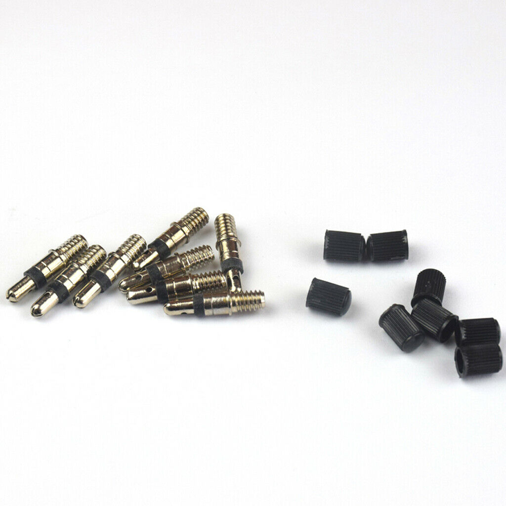 8Pieces Copper 28mm Road Bike Tyre Valve Core Caps Without Tubes Tubeless