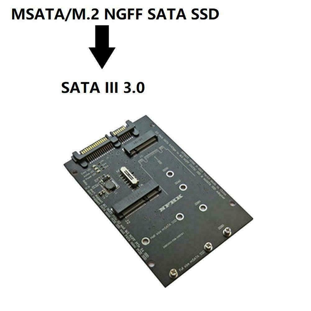 M.2 NGFF Msata SSD to SATA III 3.0 Adapter Card For PC 2280 Laptop 2260 NEW