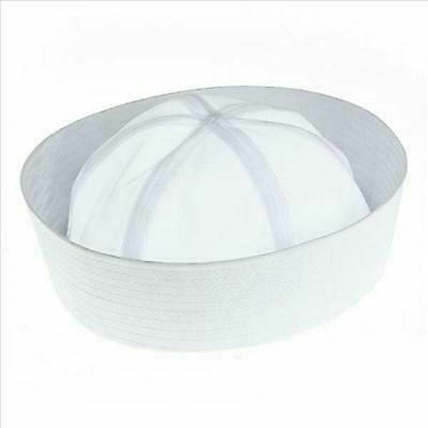 Sailor Gob Hat White Navy Gilligan Popeye Dress up NEW