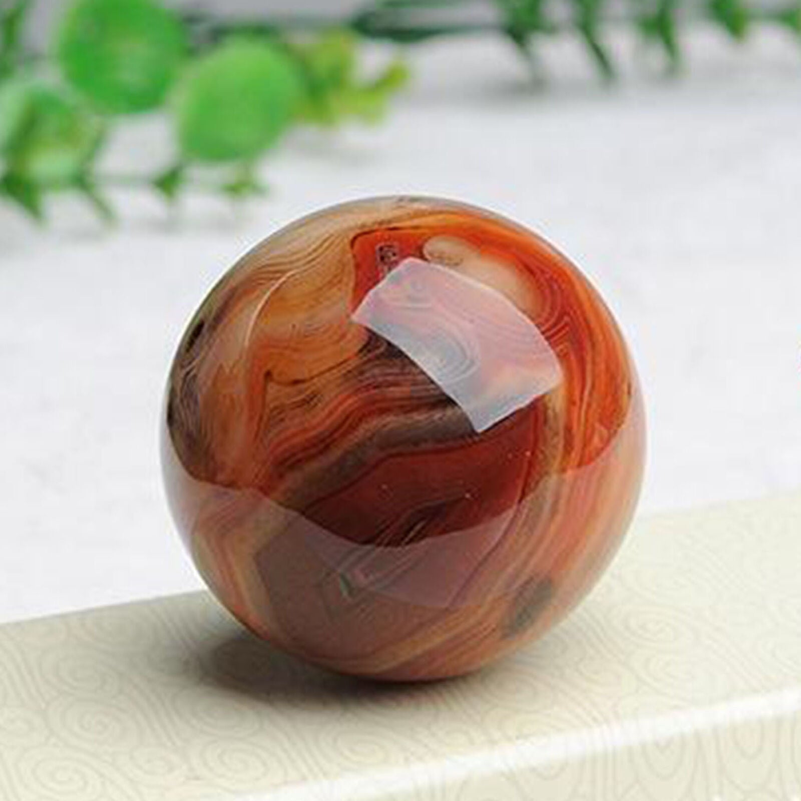 1pc Quartz Crystal Silk agate Sphere Ball lace agate ball Healing 50g+