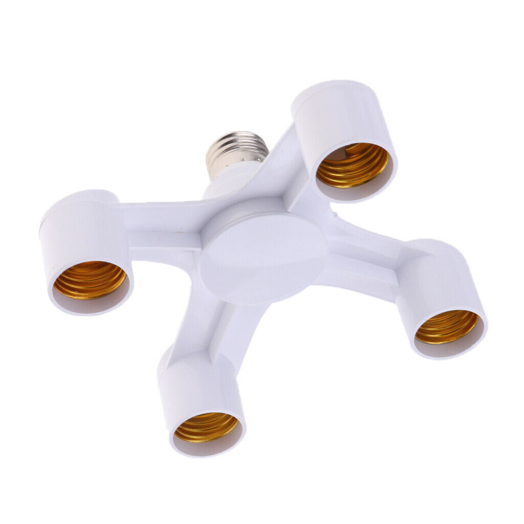 4PCS 4 in 1 Light Socket Adapter Splitter Lamp Holder Converter for E27 Bulb
