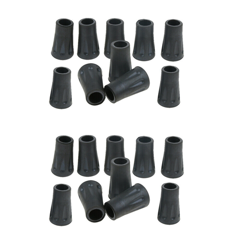 20Pieces Rubber Tips For Hiking Trekking Pole Cane Walking Stick Crutches