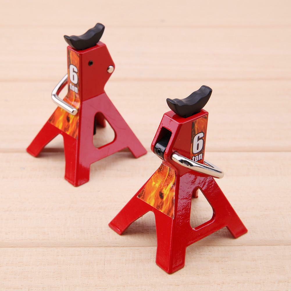 2pcs 6 TON Metal Scale Jack Stands for Axial SCX10 TAMIYA CC01 RC4 RC Trucks