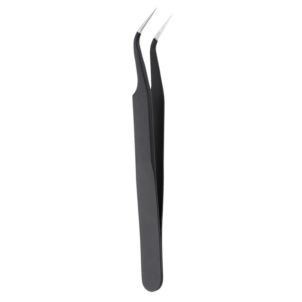 2 Pieces Eyelash Curler Eyelash Extension Tweezers Stainless Steel Clips