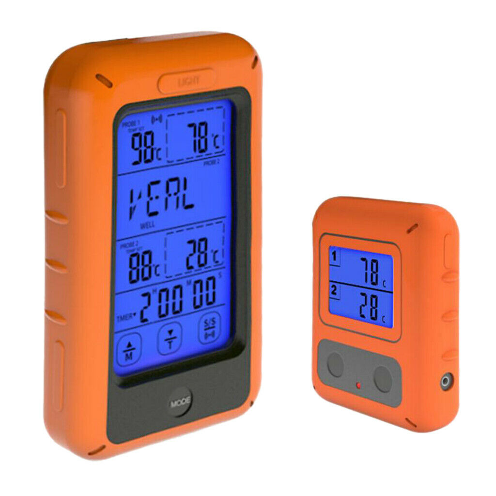 Wireless thermometer with probe temperature with sensor incl. Display LCD