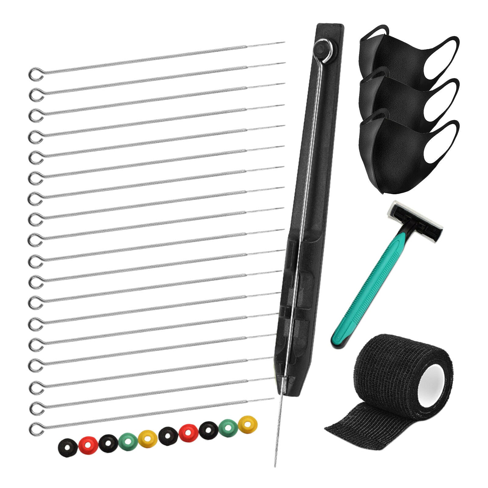Complete Tattoo Kit Tattoo Razor 2” x 2 Yards Black Self Adhesive Wrap