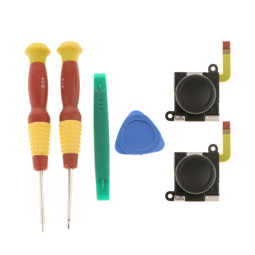 2 Pcs Analog Sensor Joystick + Disassembly Tools for  Switch Console
