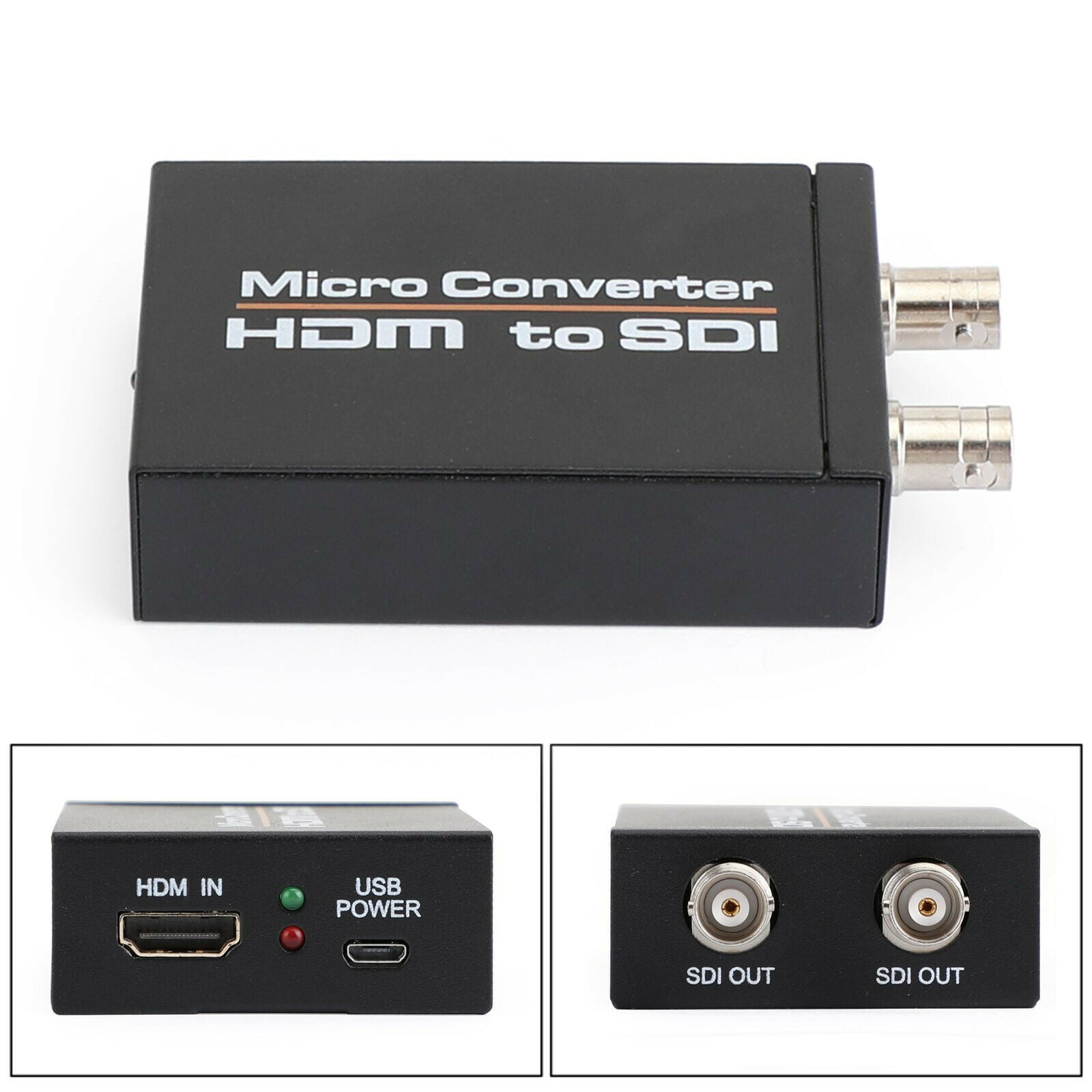 1 HDM In to 2 SDI+SDI Out Mini HD Video Micro Converter Audio Switcher Black BS5