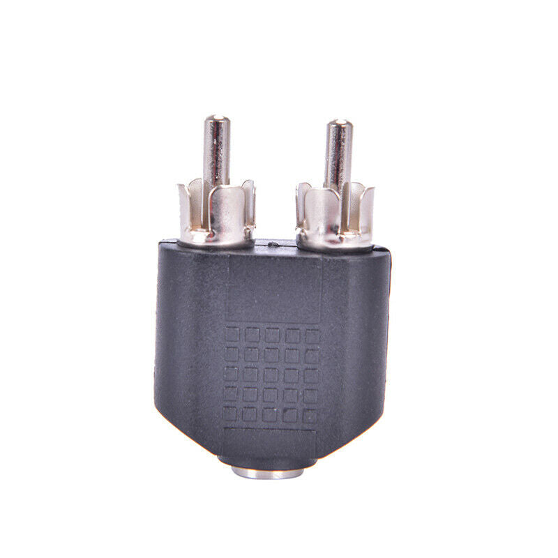 3.5mm  Female Jack To 2 Dual RCA Male Y Splitter Audio Adapter Convert.l8