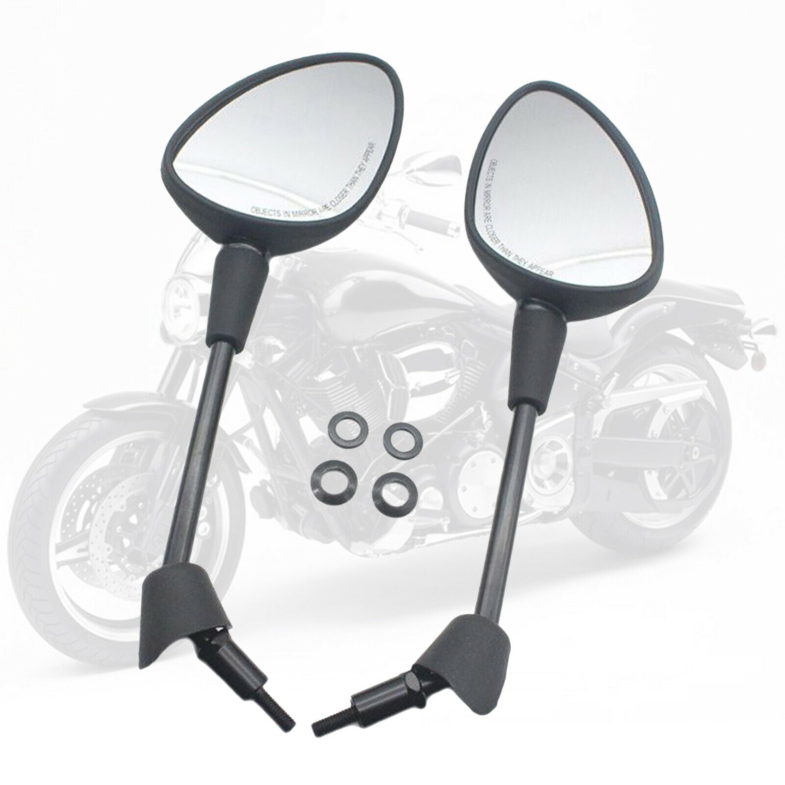 2Pcs Rearview Mirrors for Vespa GT GTS GTV 250 300 300ie Durable Black