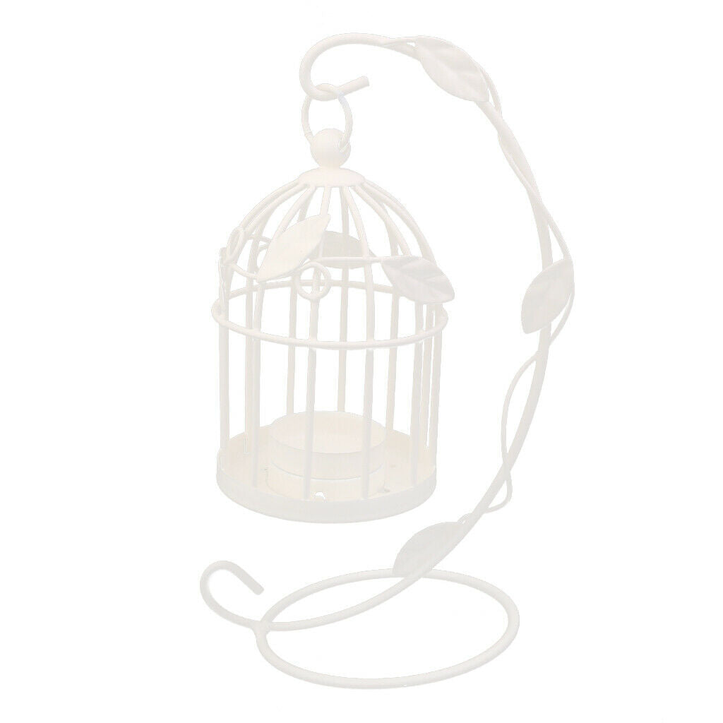 Wedding Birdcage Hanging Stands Candleholder Tealight Candleholder White