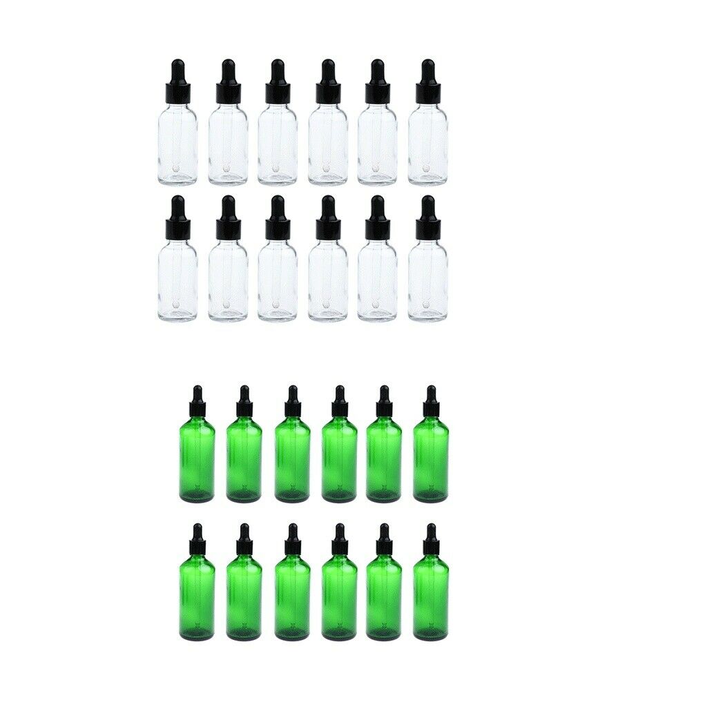 24 Pieces Empty Essential Oils Dropper Bottles Aromatherapy for 30ml Liquid
