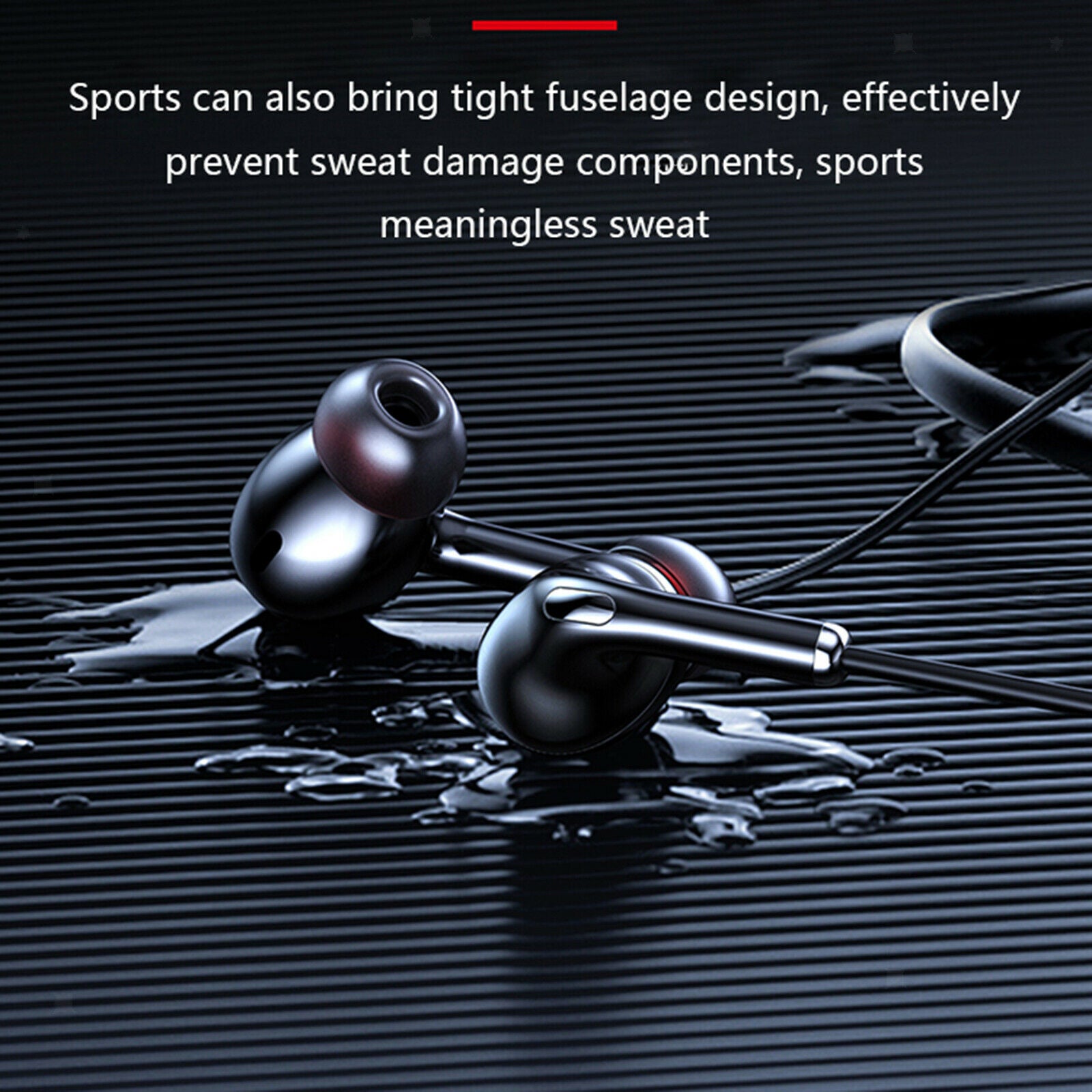 Sport Earphones Wireless w/Mic Bluetooth Headphones 800MAH for Workout