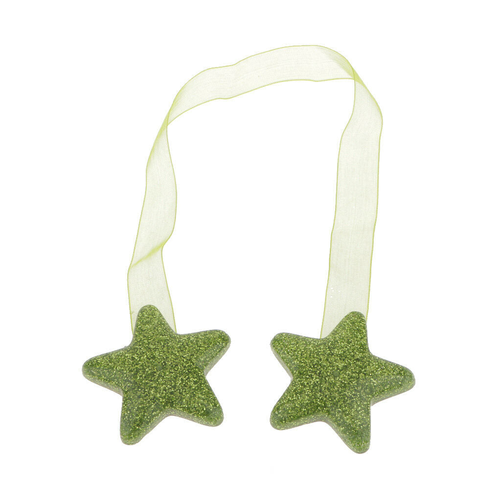 EU Star Magnetic Curtain Tieback Holdback Sheer Buckles Broach Tier Green