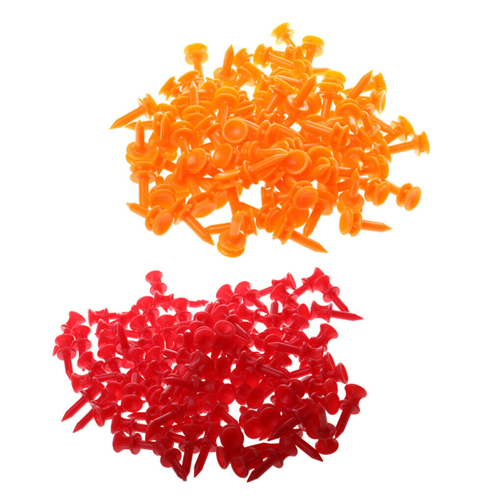 200Pcs/Lot  Professional Durable Plastic Castle Golf Tees 25mm/32mm 2 Colors