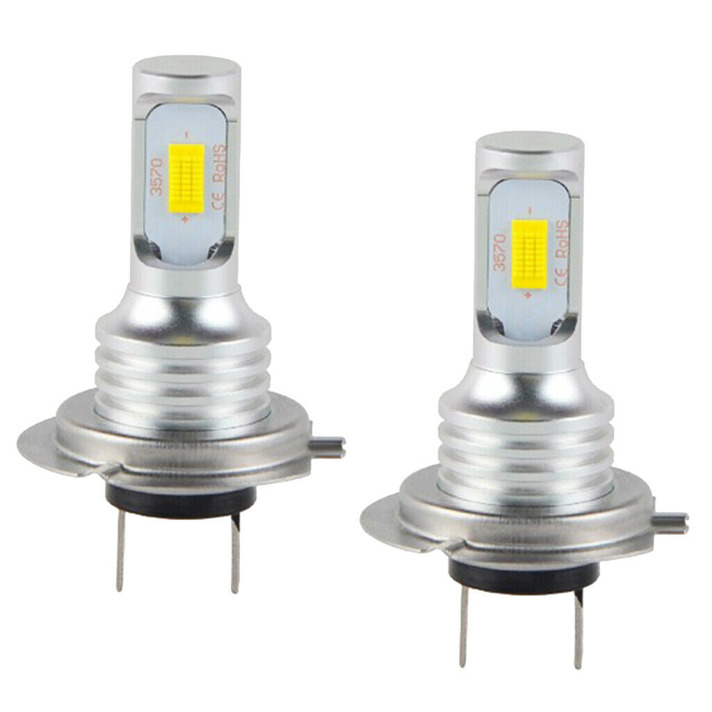 2 Pieces H7-3570 LED Headlights Bulb Kit High/Low Beam 80W 1500LM 6000K