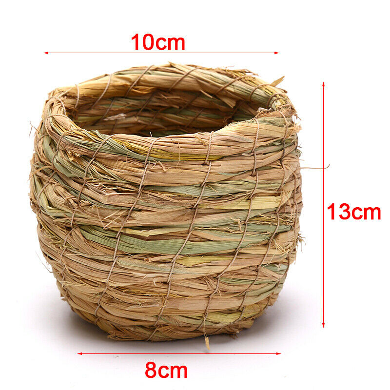 Handmade Straw Bird Nest Parrot  Warm Pet Bedroom Courtyard Bird Cages Ad.l8