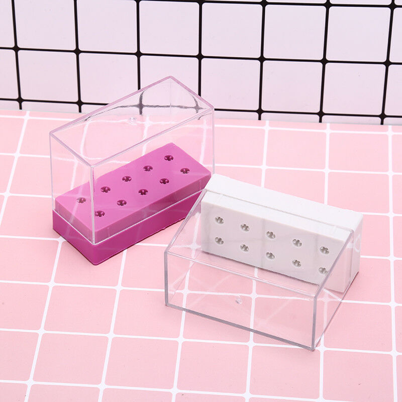10 holes nail drill bit holder stand displayer organizer nail art manicure J BU