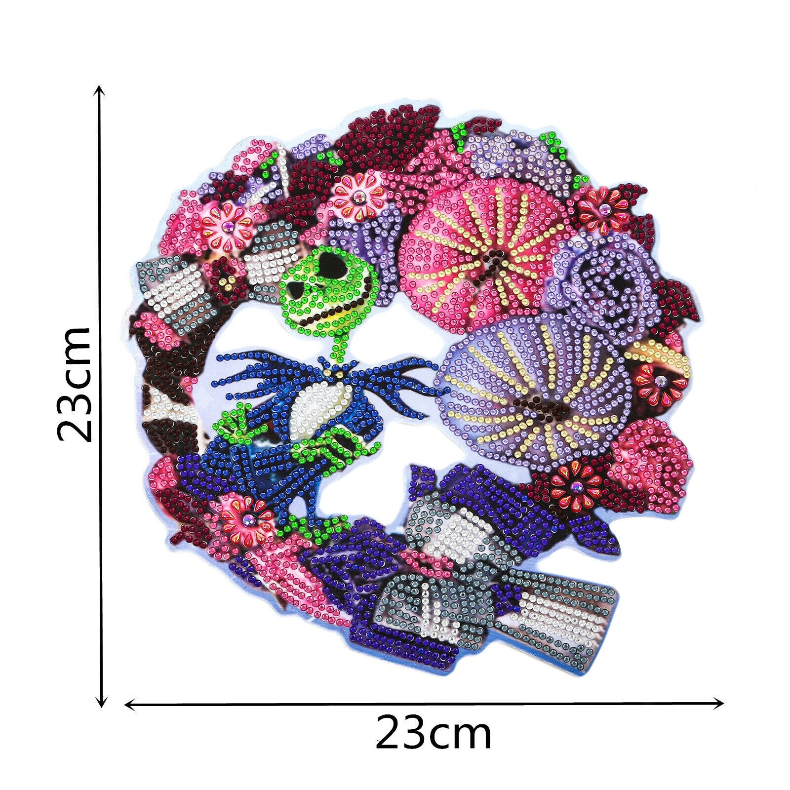 Colorful Diamond Painting Wreath Kit Handcrafted Embroidery Craft Wall Decor