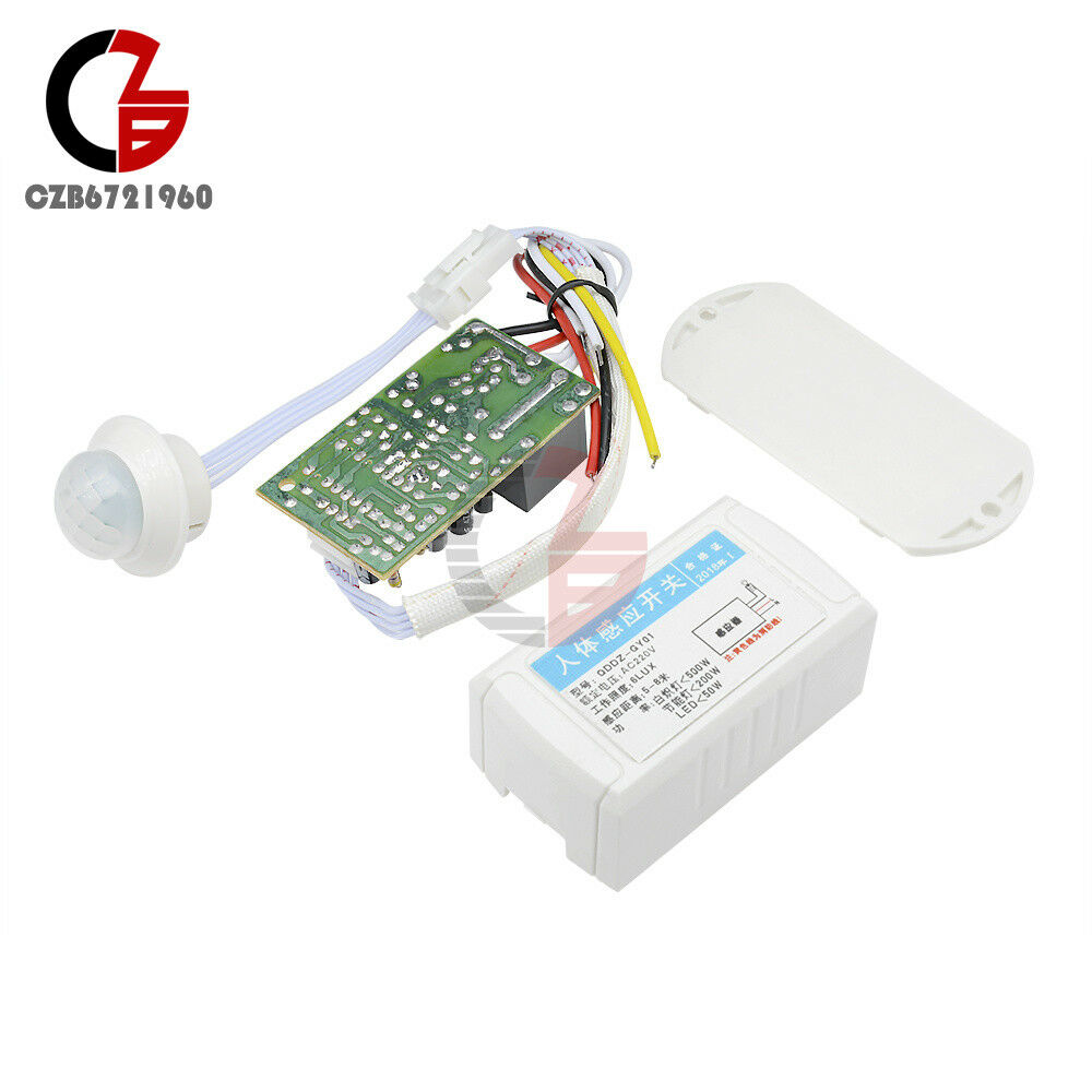 220V IR Infrared Module Body Sensor Intelligent Light Bulb Motion Sensing Switch