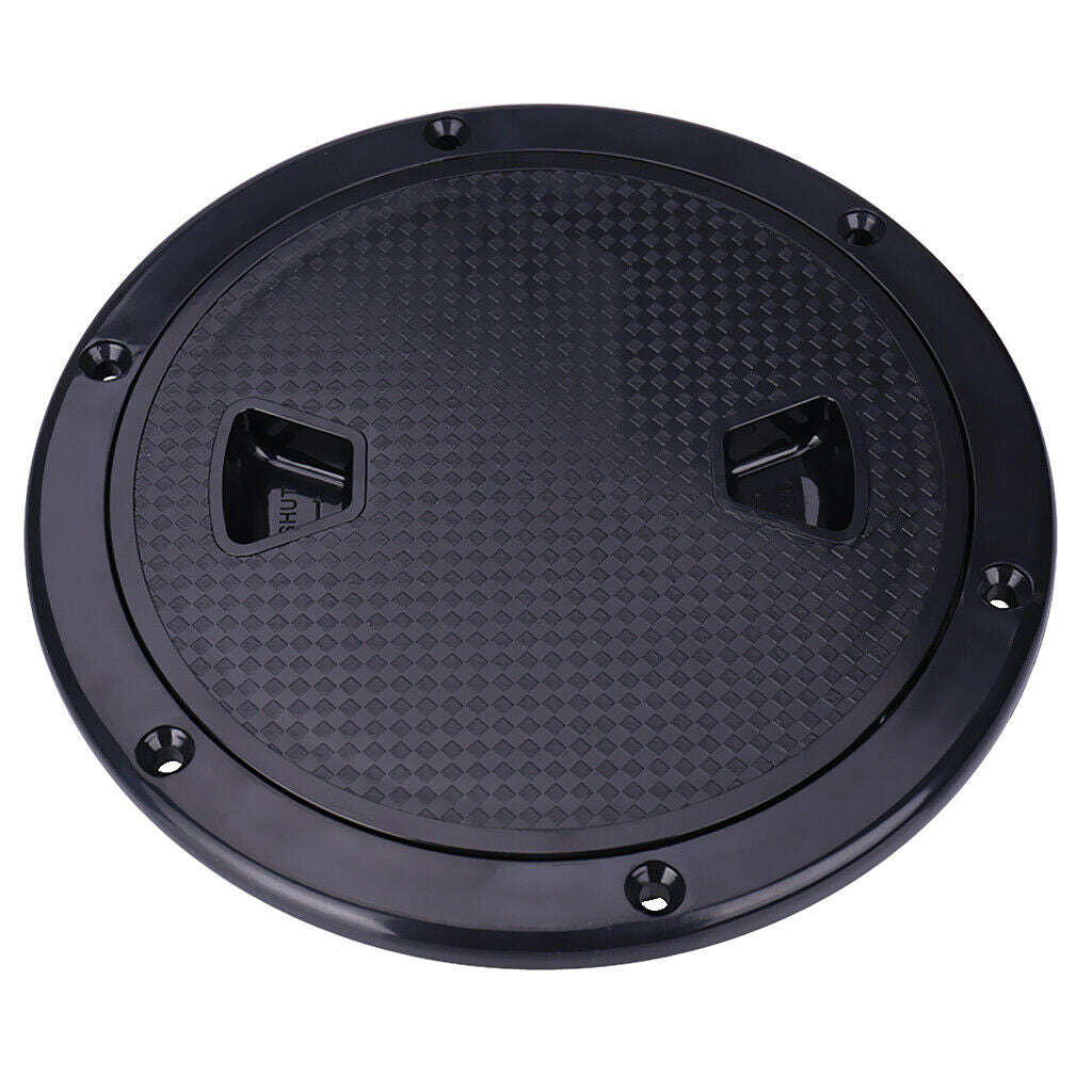 Marine Yacht Boat Black 6" Access Hatch Cover Screw Out Deck Plate