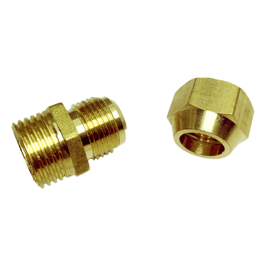 Brass 1/2" Male Adapter Connector Thread Fittings Tube Fitting Ï†12mm