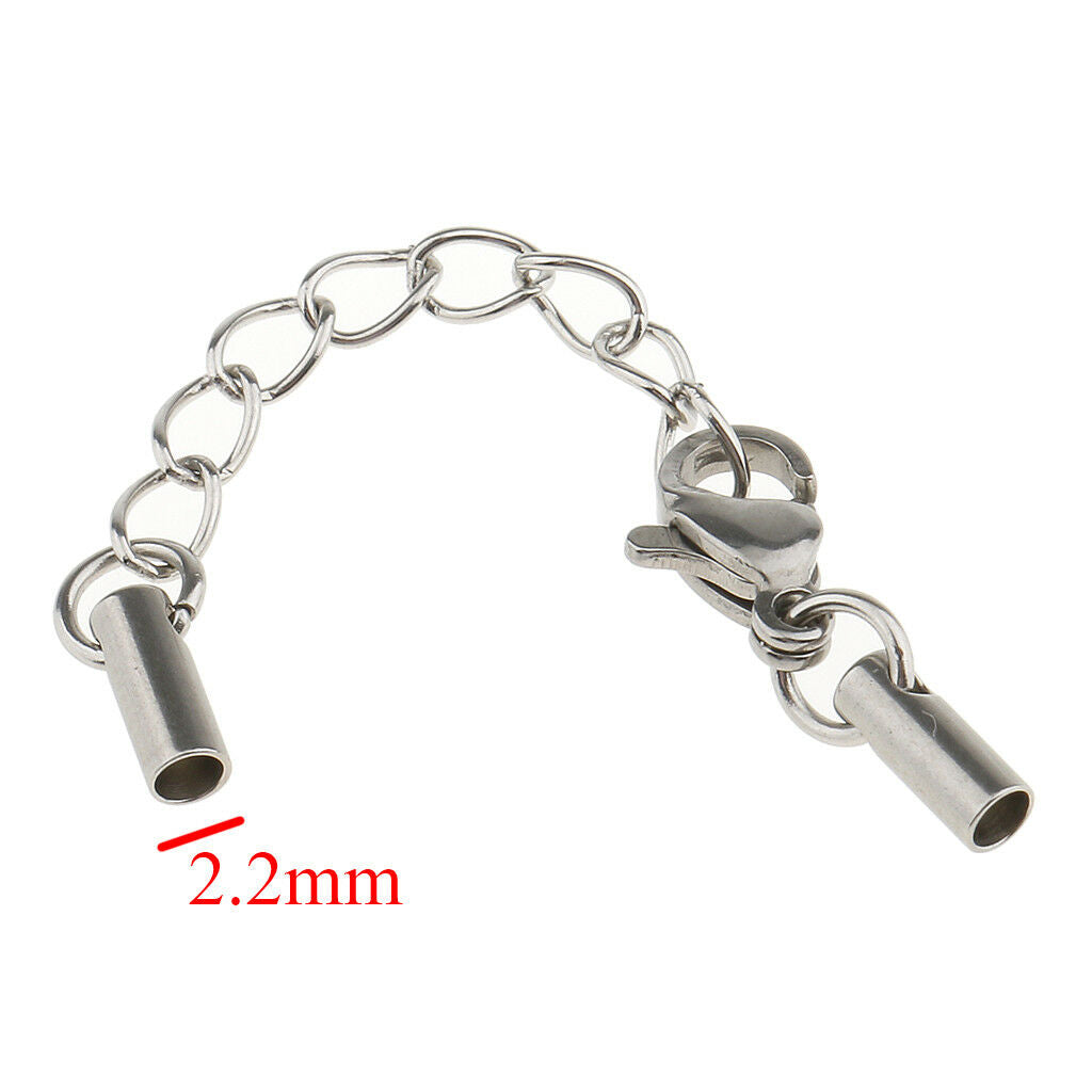 10x Stainless Steel Extender Chain with Lobster Clasp for Necklace Bracelet