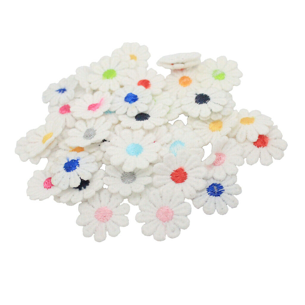 50pcs flower embroidery iron-on patches applique iron on patches iron-on