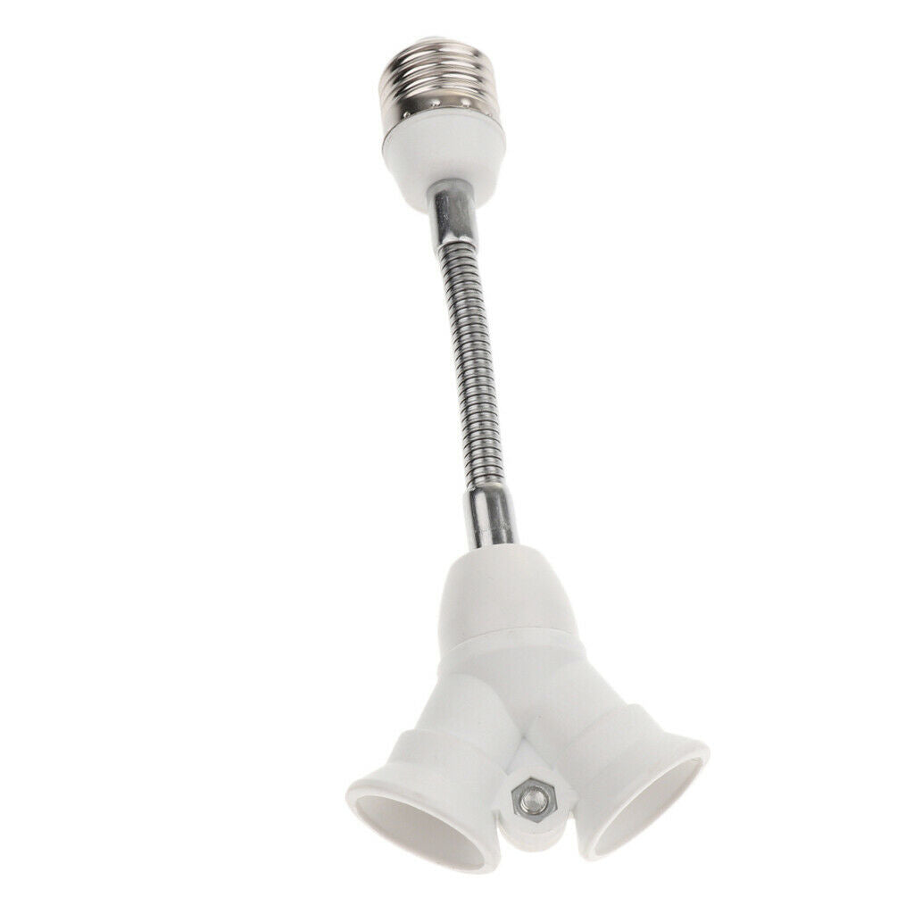 E27 2 in 1 LED Light Bulb Base Converter Adapter Splitter Lamp Holder