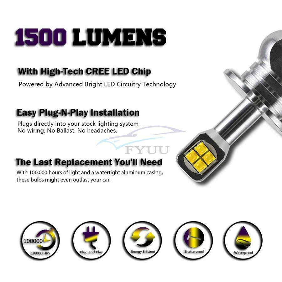 Pair 8W 1500LM 360°Beam DRL Driving Lamp LED Fog Bulbs For SUV Pickup Truck ATV