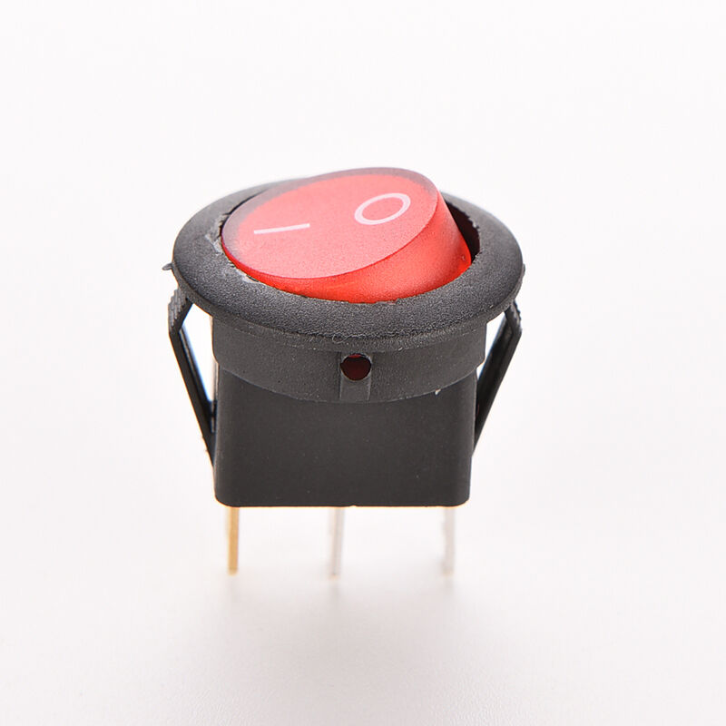 1X New 12V 16A ON/OFF LED DOT ROUND ROCKER SPSTBDOGGLE SWITCH CAR BOAT.l8