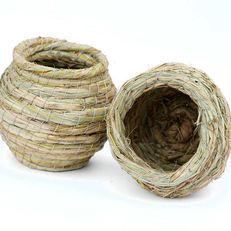 Handmade Straw Bird Nest Parrot  Warm Pet Bedroom Courtyard Bird Cages Ad.l8
