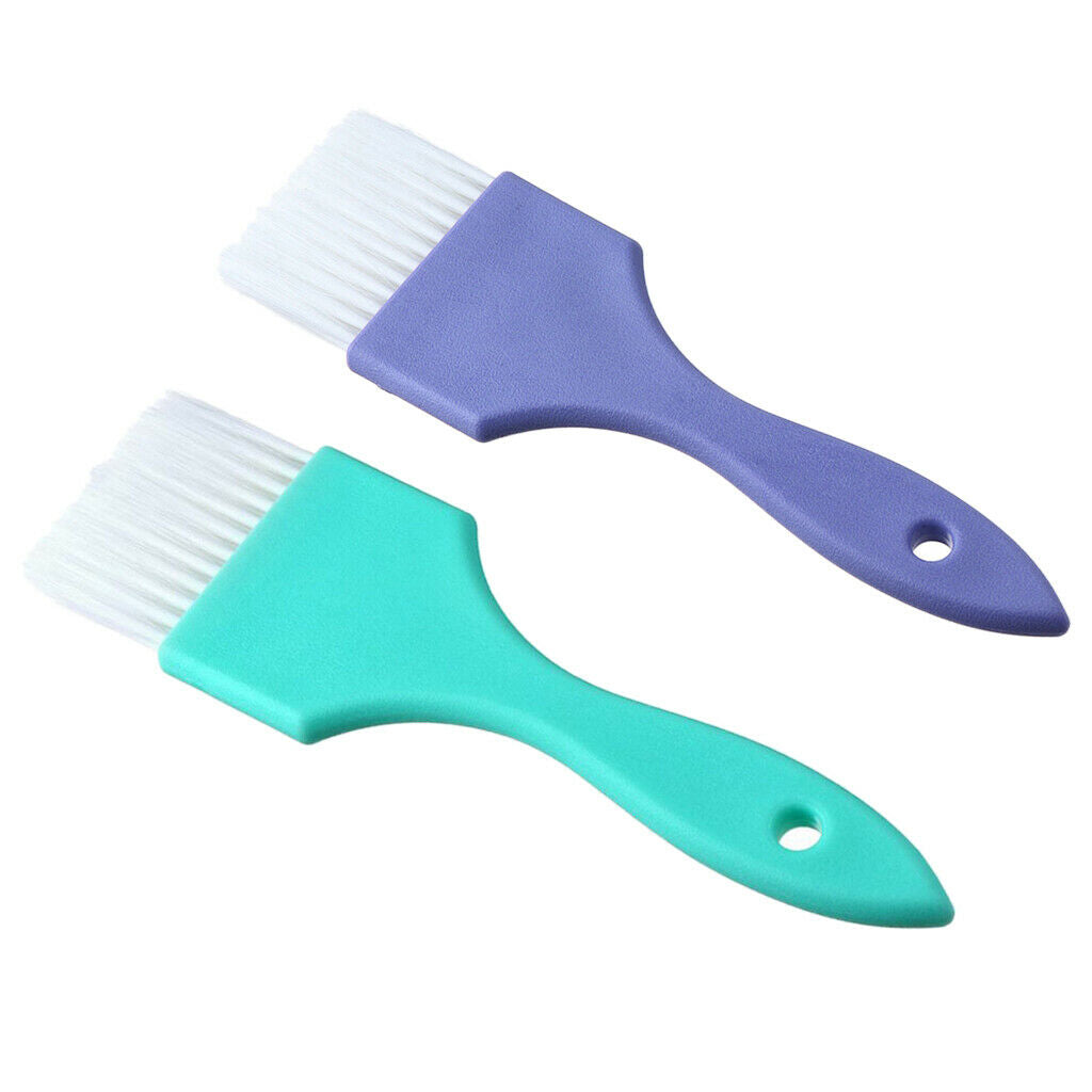 2x Hair Coloring Dye Tint Brush for Bleach Balayage Highlight Blue+Purple