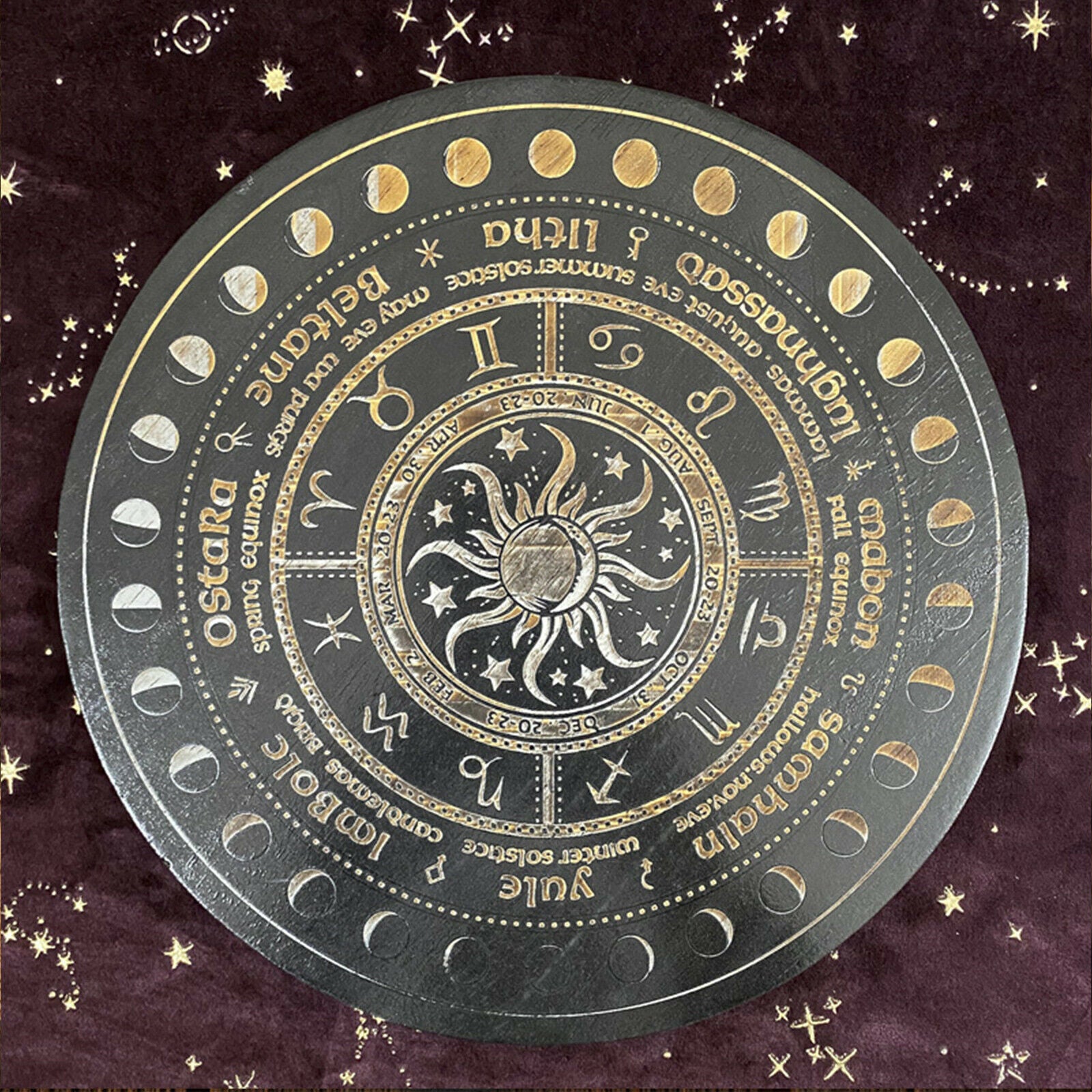 Pendulum Board Wooden Divination Board Metaphysical Dowsing Board